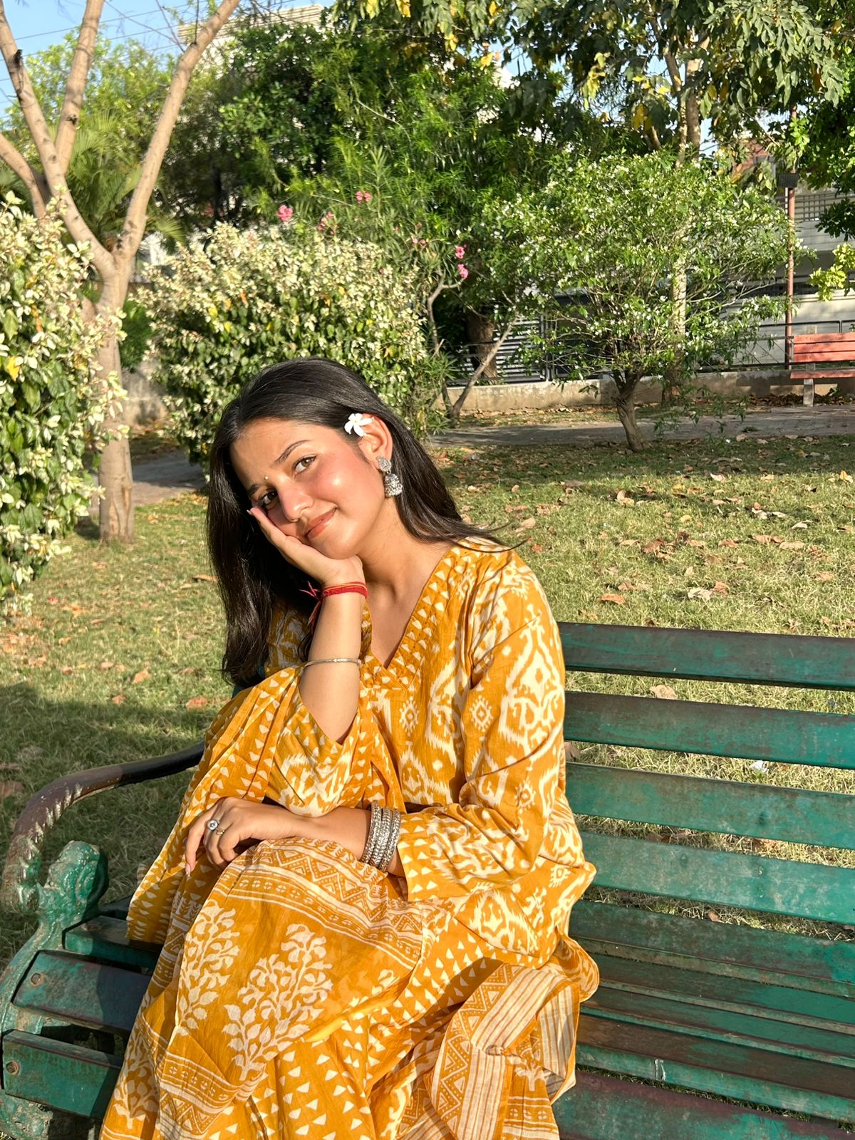 Pritika in a pastel lifestyle portrait